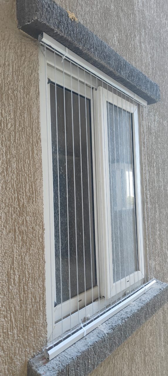 Window invisible grills close-up